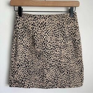 Brandy Melville leopard print high waist mini skirt size XS